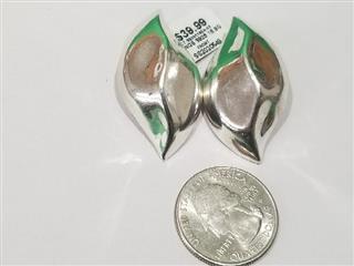 Lady's Silver Clip On Earrings 925 Silver 16.8g